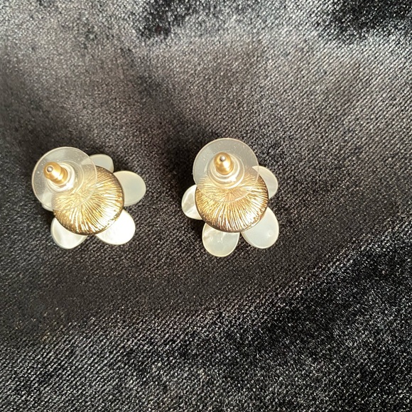Mother of Pearl 14k Plated Earrings - Picture 4 of 4